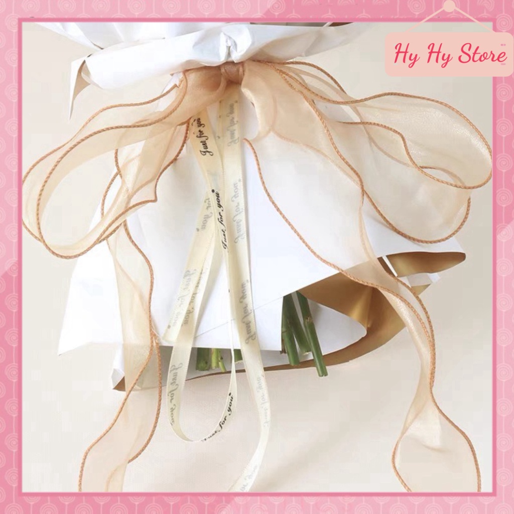 Ruy băng voan xinh xắn làm nơ cuộn 9m Hy Hy Store
