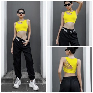 SET BRA KHOÉT NGỰC + QUẦN ROCK TẬP ZUMBA,GYM.AEROBIC