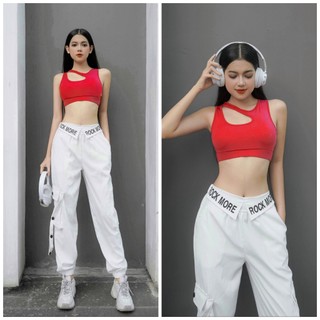 SET BRA KHOÉT NGỰC + QUẦN ROCK TẬP ZUMBA,GYM.AEROBIC