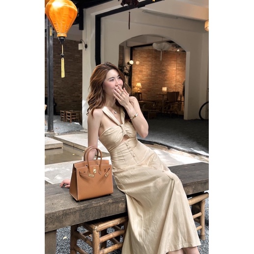 ĐẦM NUDE CỔ YẾM