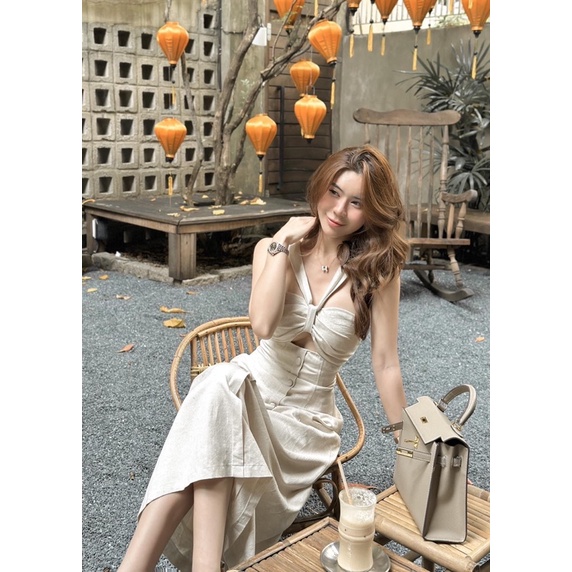 ĐẦM NUDE CỔ YẾM