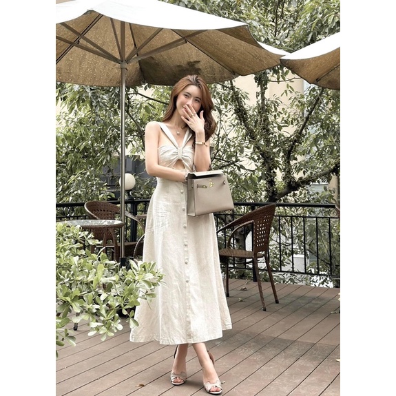 ĐẦM NUDE CỔ YẾM