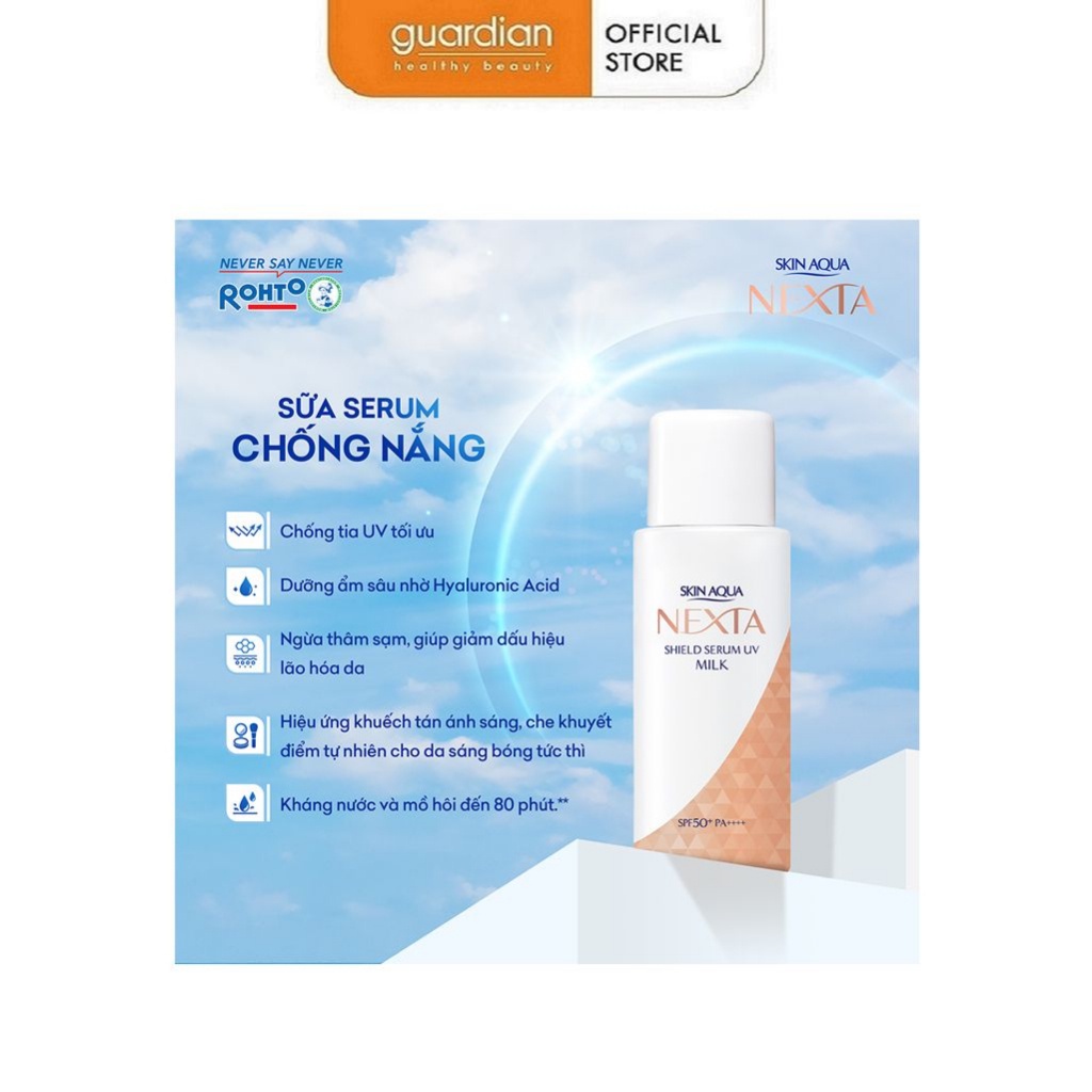 Sữa Serum Chống Nắng Ngừa Sạm, Nám Da Sunplay Skin Aqua Nexta Shield Serum UV Milk SPF50+ PA++++ 50gr