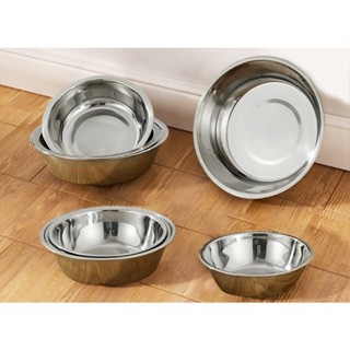 (XẢ KHO)  Bát Ăn Inox Cho Chó Mèo Thú Cưng Size 13cm và 19cm