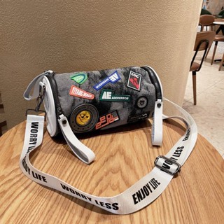 ✓♕Túi Thể Thao Nữ 2023 Mới Siêu Nóng Thời Trang Túi Đeo Ngang Hình Trụ Túi ins Túi Xô Thường Ngày Túi Nữ