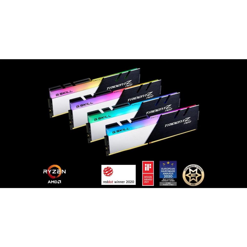 Ram GSKILL Trident Z Neo RGB 16GB - 2x8GB DDR4 Bus 3600MHz F4-3600C18D-16GTZN