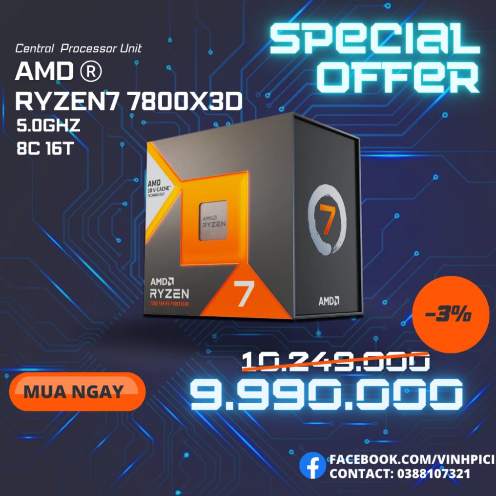 CPU AMD Ryzen 7 7800X3D