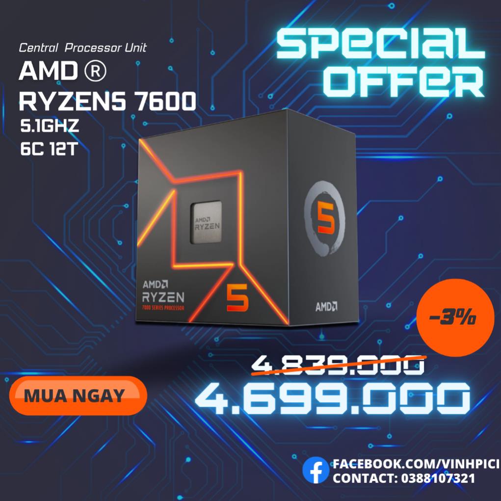 CPU AMD Ryzen 5 7600