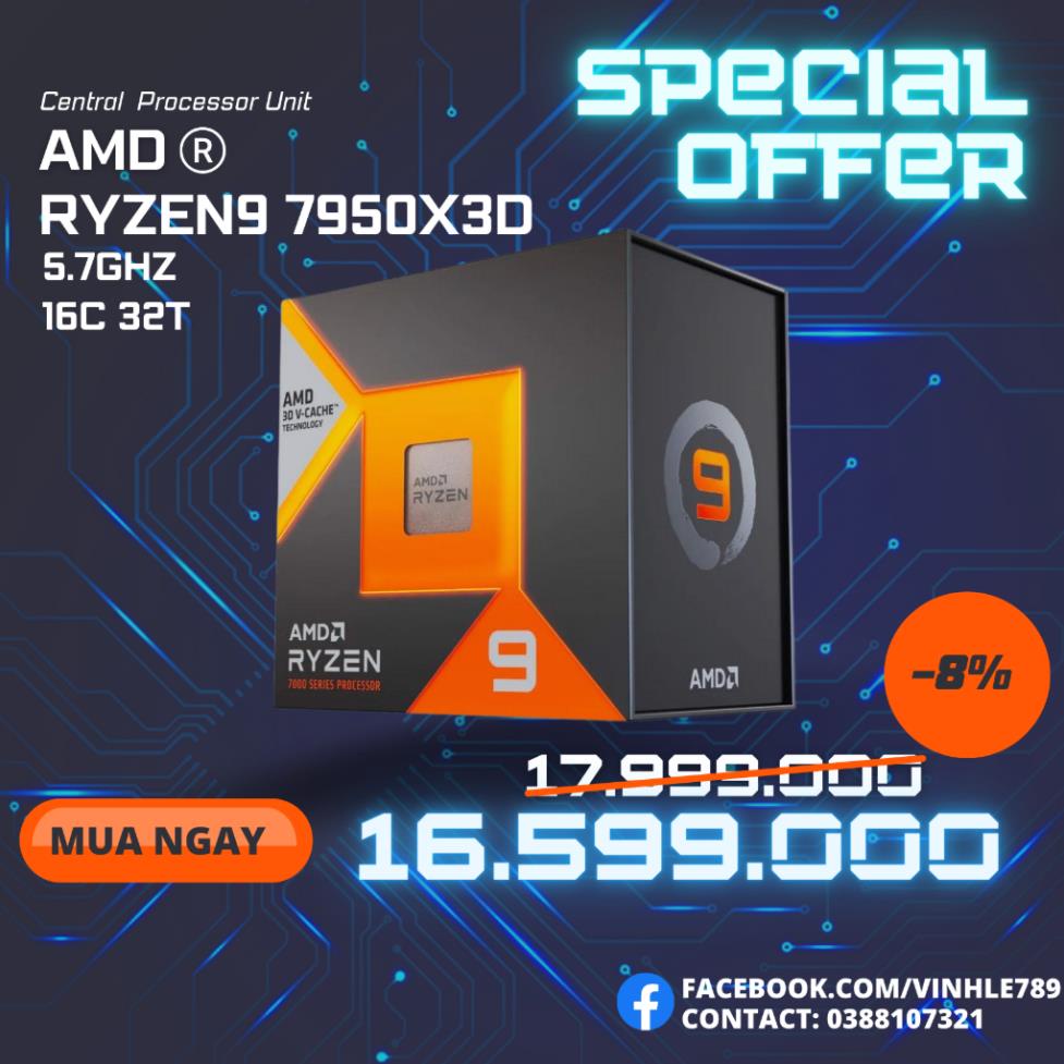 CPU AMD Ryzen 9 7950X3D
