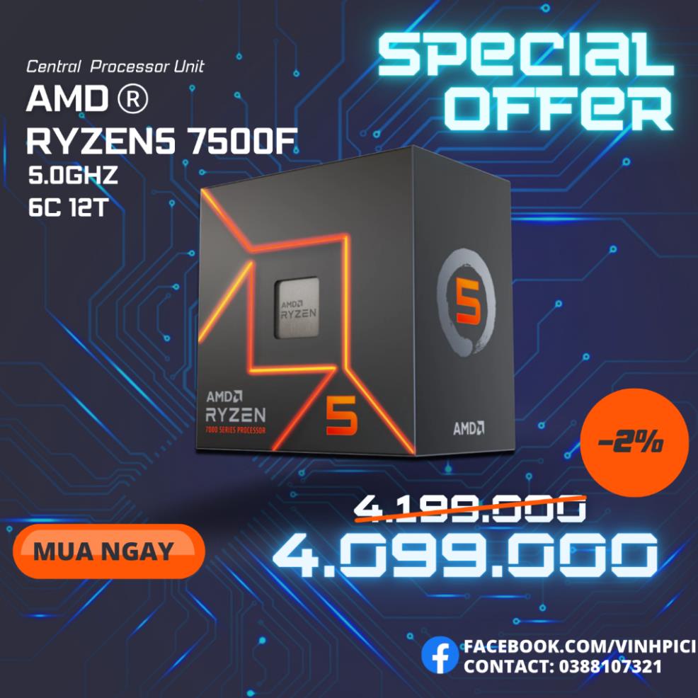 CPU AMD Ryzen 5 7500F