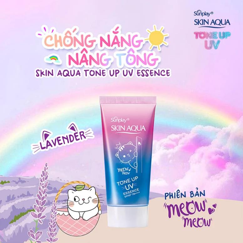 Tinh chất chống nắng hiệu chỉnh sắc da Sunplay Skin Aqua Tone Up Uv Lavender Spf50+  Pa++++ 50g