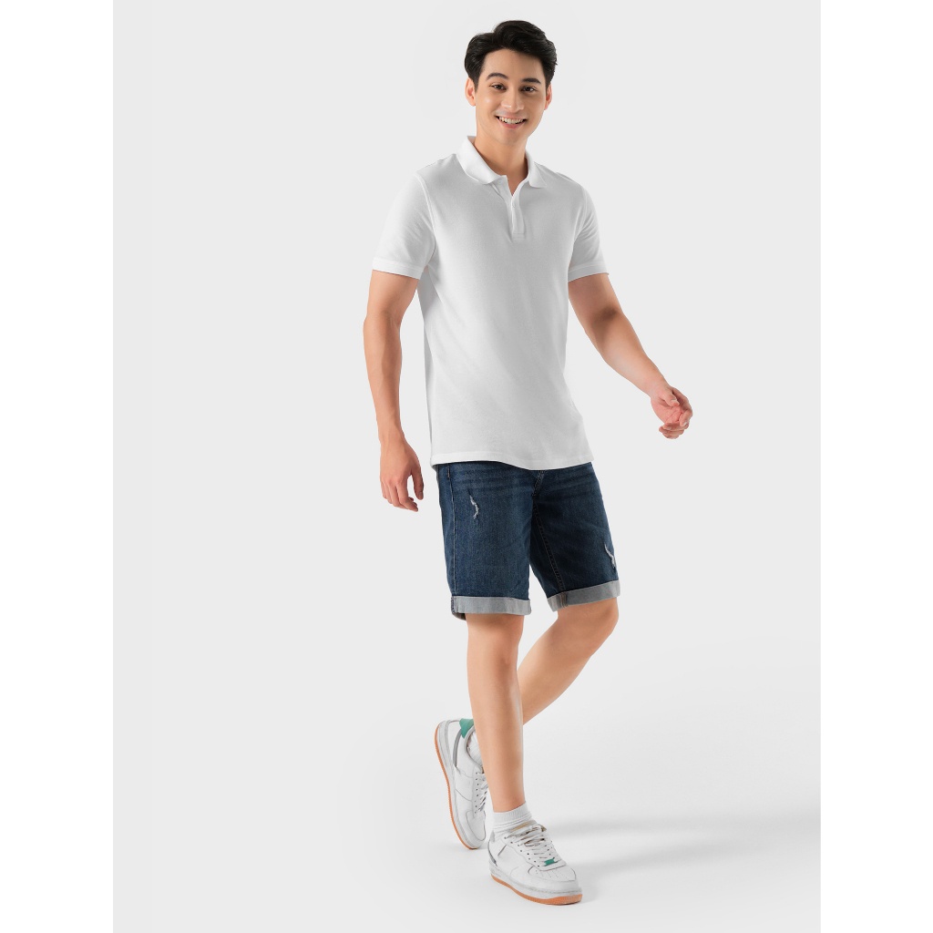 Áo polo nam CANIFA áo thun chất liệu lacoste cotton có cổ tay cộc 8TP22A003