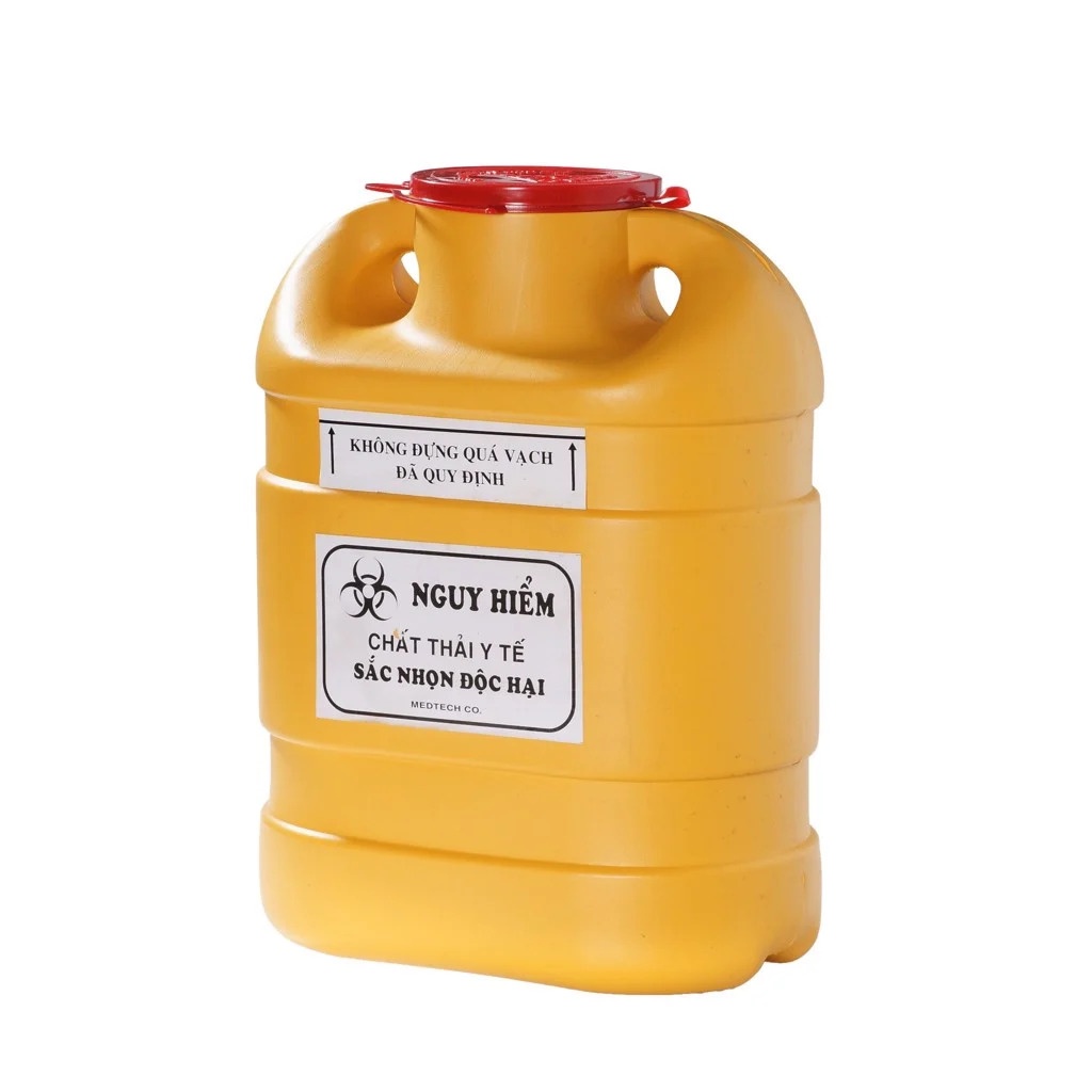 Bình huỷ bơm kim tiêm nhựa, Bình đựng vật sắc nhọn 6,8 lít và 1,5 lít