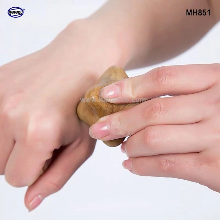 COMBO 2 quả bi 6 cạnh Mát xa lòng bàn tay Gỗ thơm MH851 Hahanco