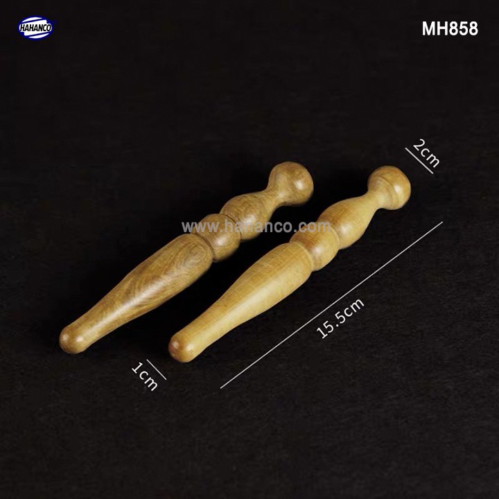 Combo 2 cây ấn huyệt bằng gỗ thơm -hình con sâu giúp đả thông kinh mạch và lưu thông khí huyết - MH858 - HAHANCO