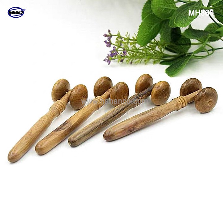 Cây Lăn Mát xa Mặt Mũi Bằng Gỗ thơm - kích thích các huyệt đạo Để Phòng & Trị Bệnh  HAHANCO