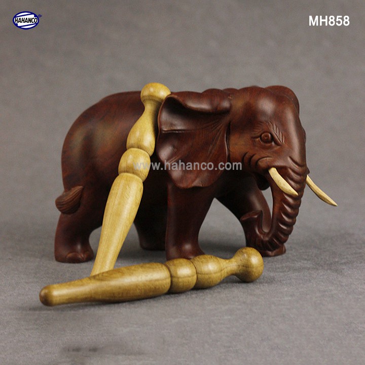 Combo 2 cây ấn huyệt bằng gỗ thơm -hình con sâu giúp đả thông kinh mạch và lưu thông khí huyết - MH858 - HAHANCO