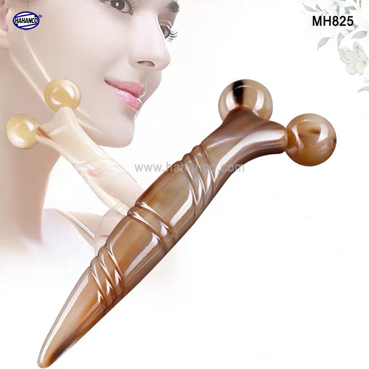 Dụng cụ lăn massage nâng cơ mặt và body bằng sừng - HAHANCO MH825