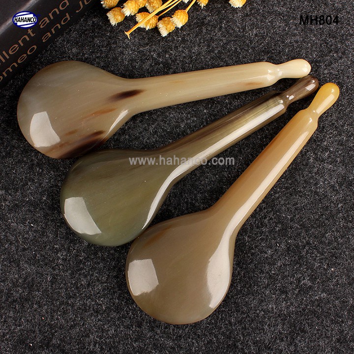 Cây Massage mặt bằng sừng đầu tròn đánh bay vết nhăn da  mặt HAHANCO MH804 Giúp lưu thông máu