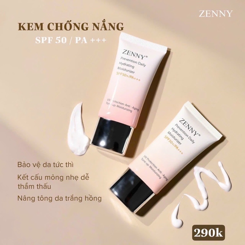 Kem chống nắng zenny SPF 50 chính hãng