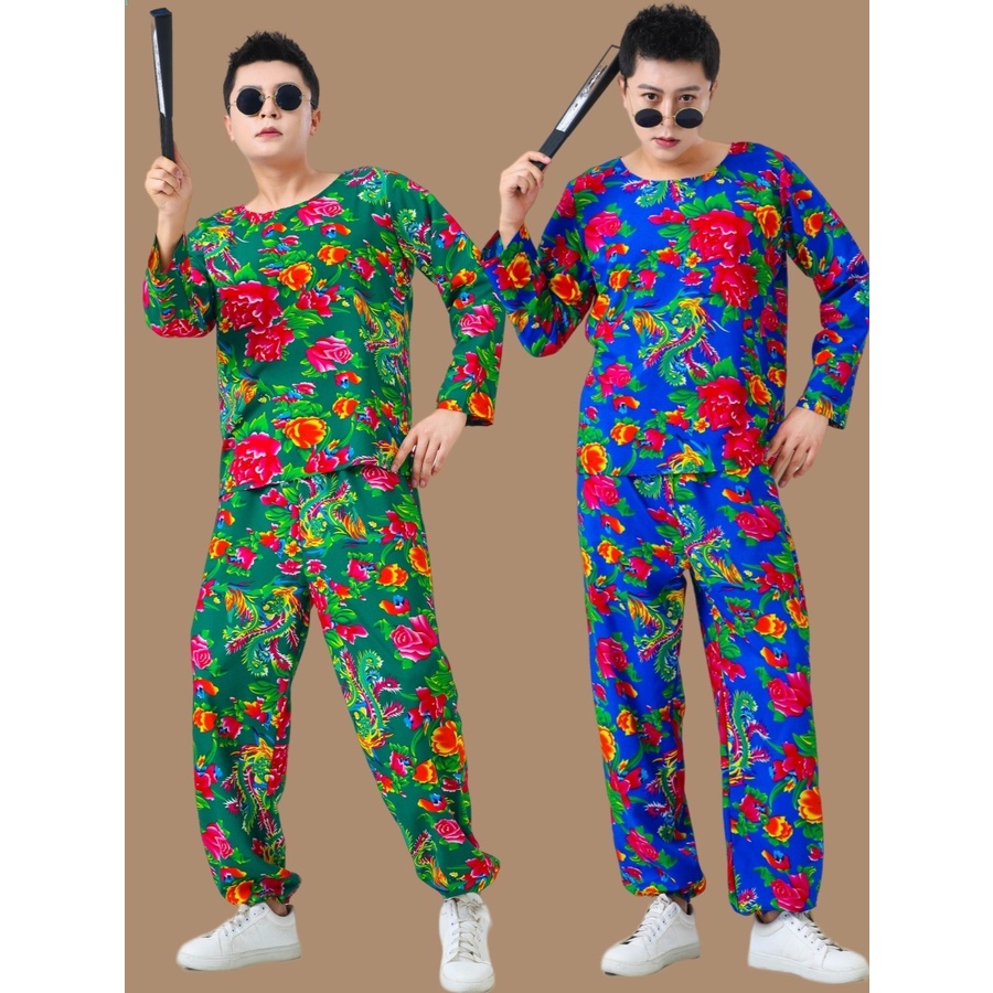 Northeast Bộ Đồ Ngắn Tay In Hoa Lớn Phong Cách hip hop Thời Trang Mùa Hè Cho Phù Dâu / Tiệc Tùng