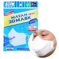Khẩu trang Mayan 3D Trẻ em màu ngẫu nhiên và Người lớn màu trắng