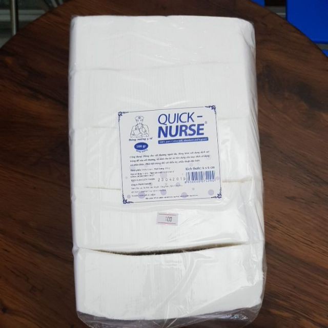 Bông Gòn y tế cắt sẵn Quick Nurse dùng cho sp  500gr