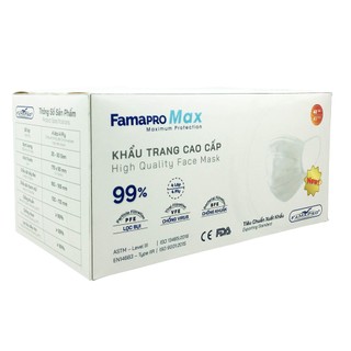 Khẩu Trang Y Tế Cao Cấp Nam Anh 4 lớp Famapro Max Hộp 40 Cái