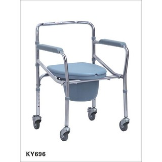 Ghế bô vệ sinh inox có bánh xe điều chỉnh chiều cao cao cấp