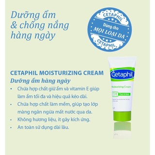 Kem dưỡng ẩm CETAPHIL MOISTURIZING CREAM 15g - Chính hãng