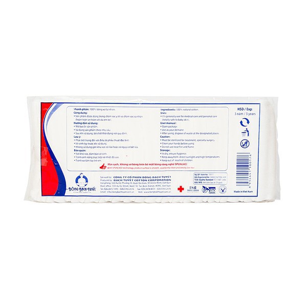 BÔNG GÒN Y TẾ ZIGZAG 100GR BẠCH TUYẾT