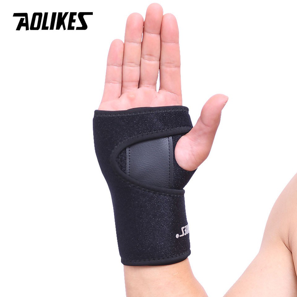 Băng cổ tay có nẹp Aolikes AL1676 Hỗ trợ chấn thương tay tập Gym