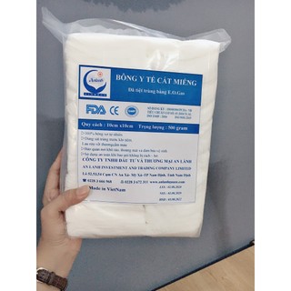 AN LÀNH Bông Y Tế Cắt Miếng 0,5kg (hàng chính hãng) - Vệ sinh cho bé - 7x7 hoặc 10x10