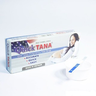 Dụng cụ phát hiện thai sớm QUICKTANA 5mm 2 vạch chính xác - test thử thai hai vạch sớm nhanh hiệu quả tức thì,