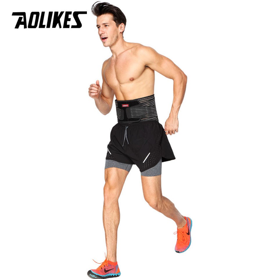 Đai lưng tập gym có nẹp thép cao cấp Aolikes AL7996