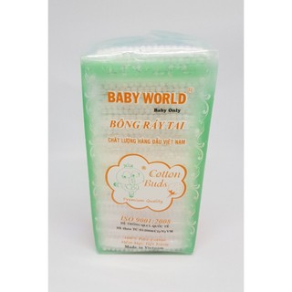 Bịch 12 gói Bông ráy tai trẻ em Baby World