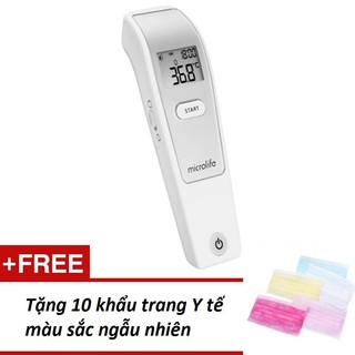 Nhiệt kế hồng ngoại đo trán Microlife FR1MF1+Tặng 10 khẩu trang y tế màu ngẫu nhiên