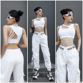 SET BRA KHOÉT NGỰC + QUẦN ROCK TẬP ZUMBA,GYM.AEROBIC