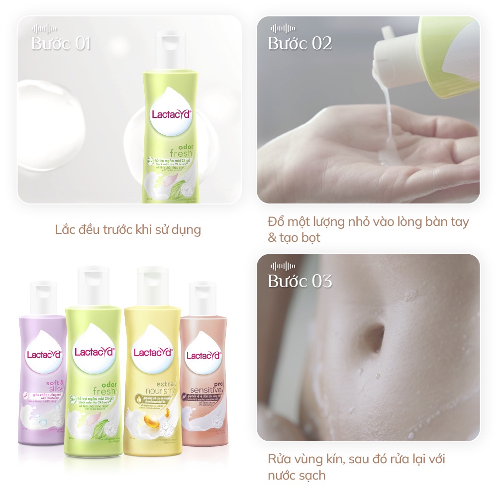 Bộ Dung Dịch Vệ Sinh Phụ Nữ Lactacyd Odor Fresh Ngăn Mùi 24H 250ml + Pro Sensitive Cho Da Nhạy Cảm 250ml