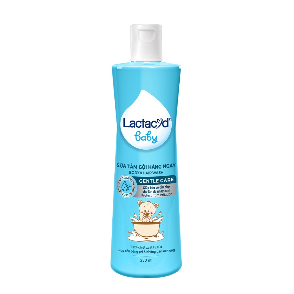 Sữa Tắm Gội Trẻ Em Lactacyd Baby Gentle Care Bảo Vệ Dịu Nhẹ Cho Làn Da Nhạy Cảm 250ml