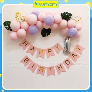 Set trang trí sinh nhật bé gái rẻ đẹp dễ dàng trang trí Partycityvn PC011