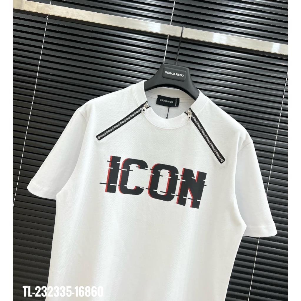 Áo Phông Nam Nữ Dsquared2 ICON Phối 2 Khoá Zip. Áo Thun Nam Nữ Unisex Hottrend boy phố