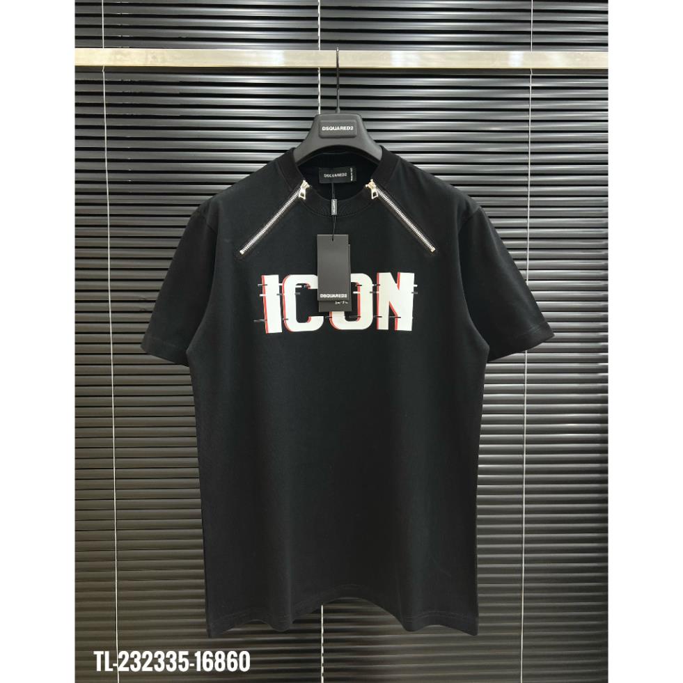 Áo Phông Nam Nữ Dsquared2 ICON Phối 2 Khoá Zip. Áo Thun Nam Nữ Unisex Hottrend boy phố