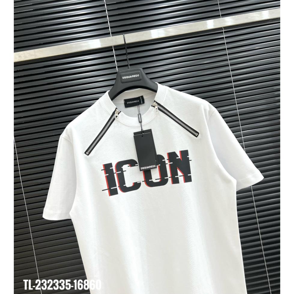 Áo Phông Nam Nữ Dsquared2 ICON Phối 2 Khoá Zip. Áo Thun Nam Nữ Unisex Hottrend boy phố