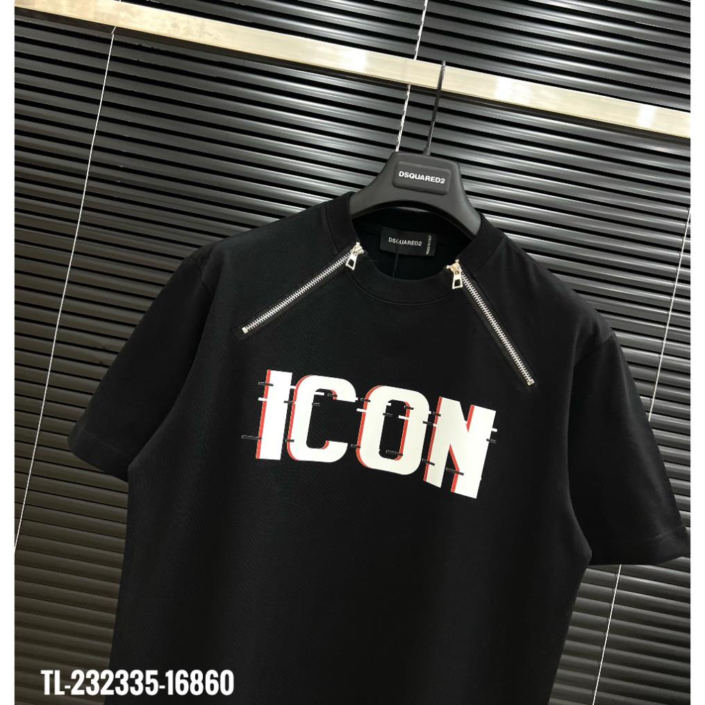 Áo Phông Nam Nữ Dsquared2 ICON Phối 2 Khoá Zip. Áo Thun Nam Nữ Unisex Form rông Hottrend 2023  boy phố