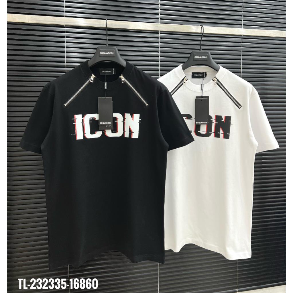 Áo Phông Nam Nữ Dsquared2 ICON Phối 2 Khoá Zip. Áo Thun Nam Nữ Unisex Form rông Hottrend 2023  boy phố