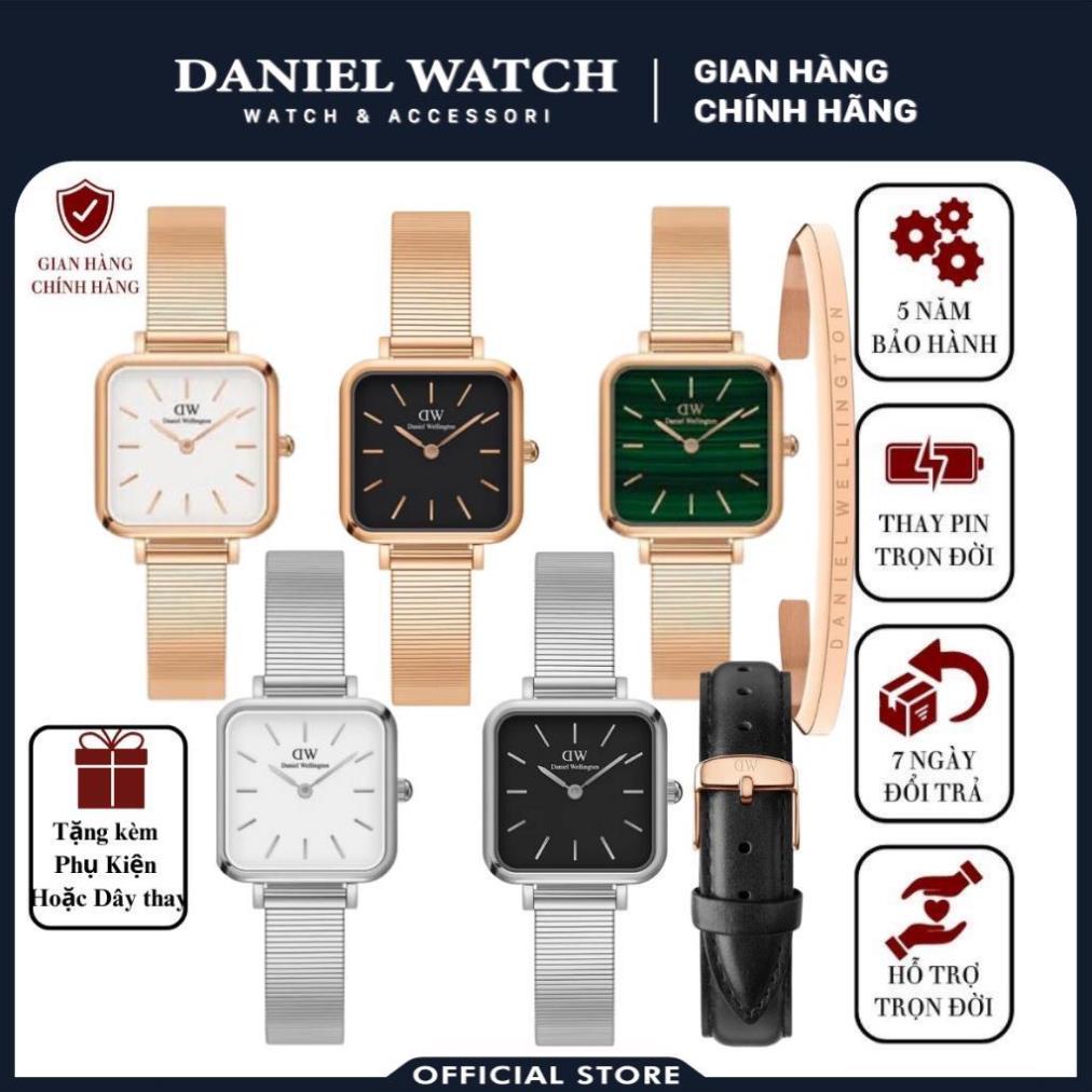 Đồng Hồ Nữ Daniel Welington Quadro Studio & Vòng Tay Classic Cuff V/ Dây Thay DW Chính Hãng - Daniel Watch