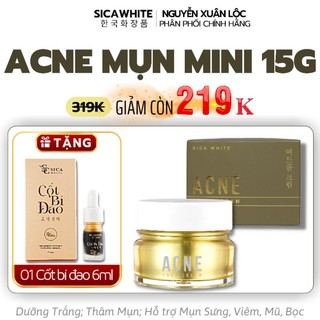   Kem ACNE 15g TẶNG CỐT BÍ ĐAO  - Kem Mụn - Hỗ trợ Da Mụn Dưỡng Trắng Cải thiện Thâm  Kem Sica Kem Sicawhite  