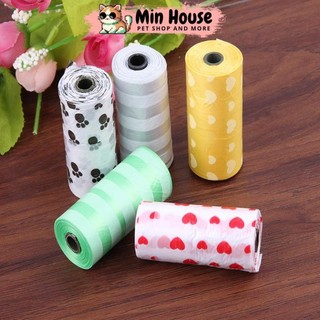 Túi đựng phân thú cưng loại dày Túi Nilon Hốt Dọn Phân Chó Mèo Tiện Dụng - 1 Cuộn túi đựng chất thải thú cưng