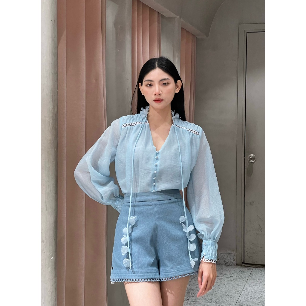 RECHIC Quần short Koris viền ren dáng cơ bản thanh lịch trẻ trung năng động